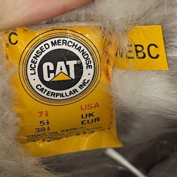 CATERPILLAR CAT BOISTEROUS FAUX FUR CAFE BROWN SUEDE WEDGE WINTER BOOTIES BOOTS - Picture 13 of 15